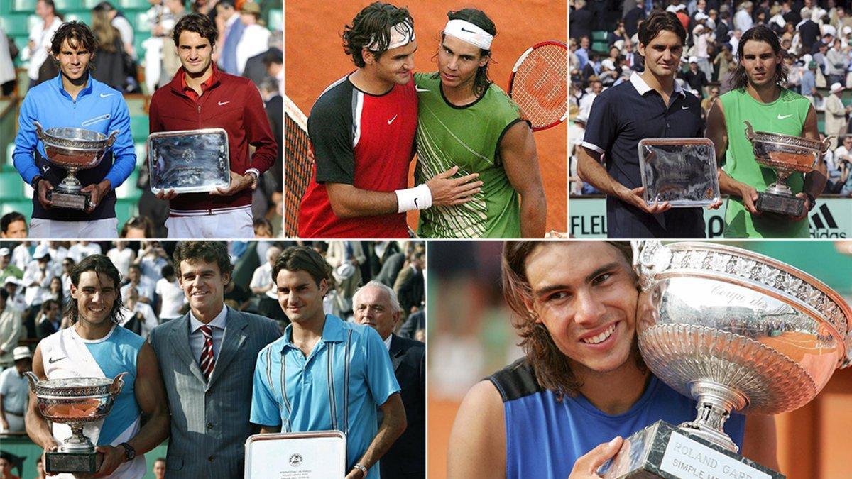 Nadal siempre ha ganado a Federer en Roland Garros