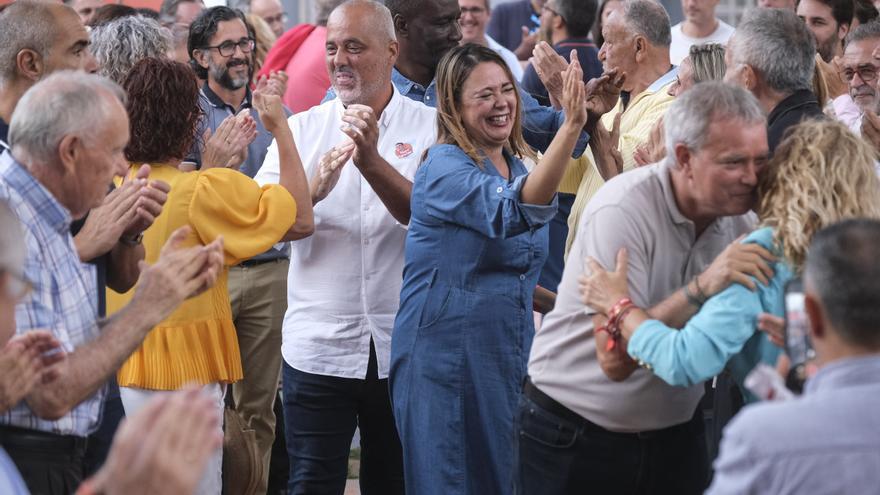 Cierre de la campaña electoral del PSOE de la provincia de Las Palmas en el Estadio Insular de Gran Canaria