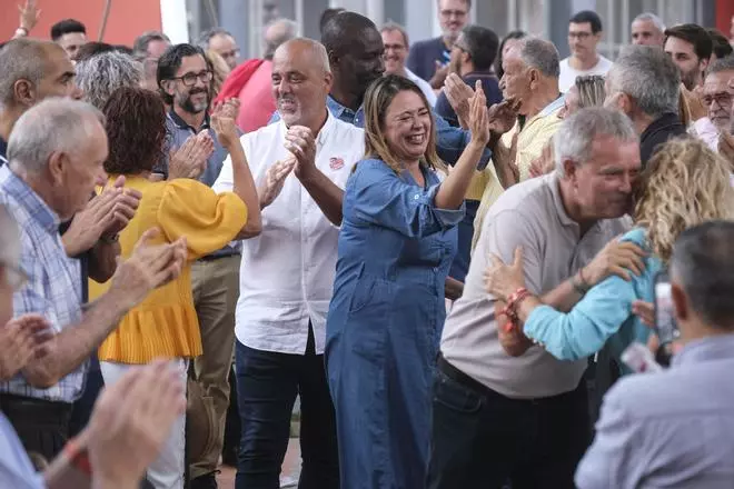 Cierre de la campaña electoral del PSOE de la provincia de Las Palmas en el Estadio Insular de Gran Canaria