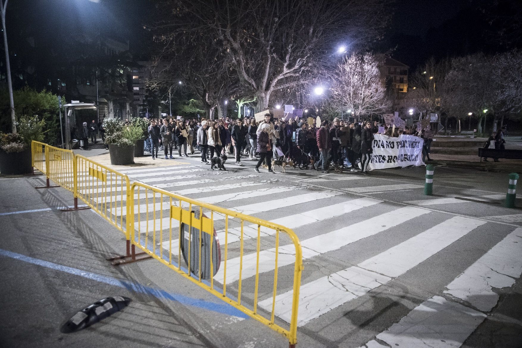 Manresa condemna la violència masclista en la manifestació del 8M