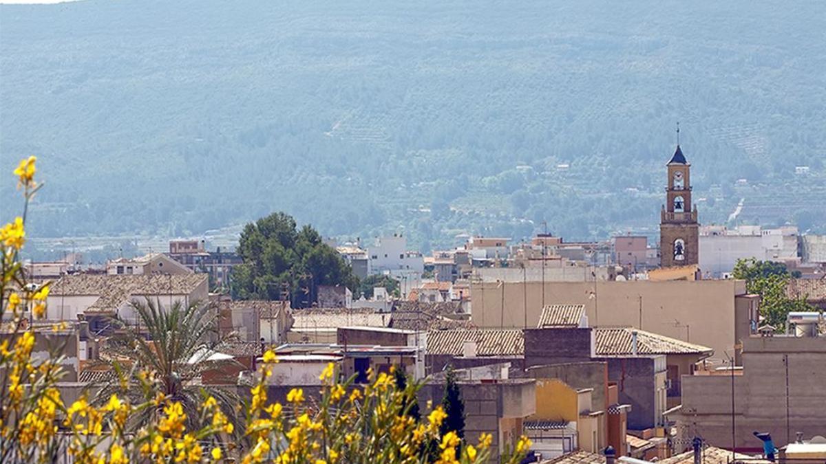 Una vista del núcleo urbano de l'Alcúdia de Crespins.