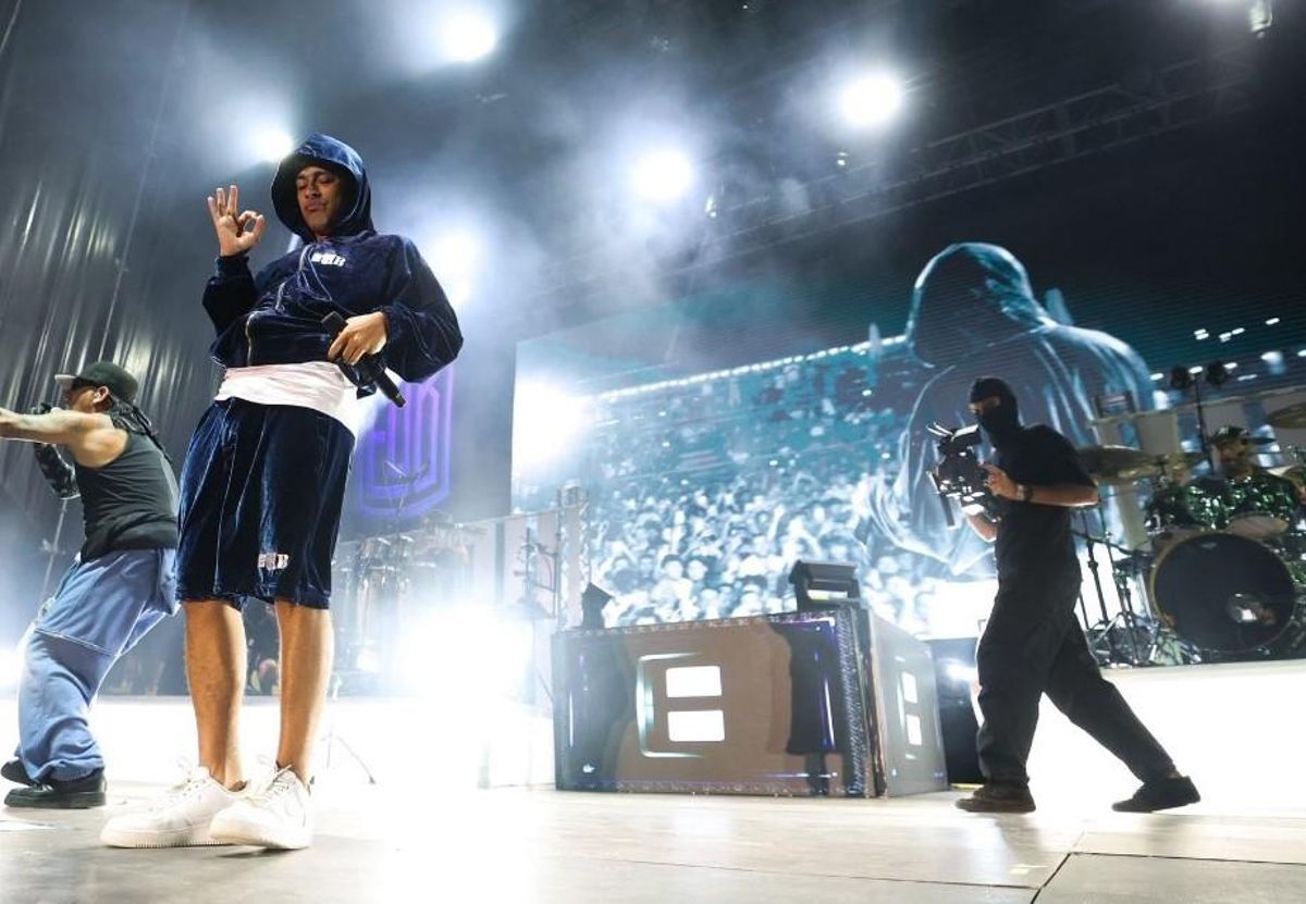 Hip-Hop-Star Trueno bei seinem Konzert in Magaluf