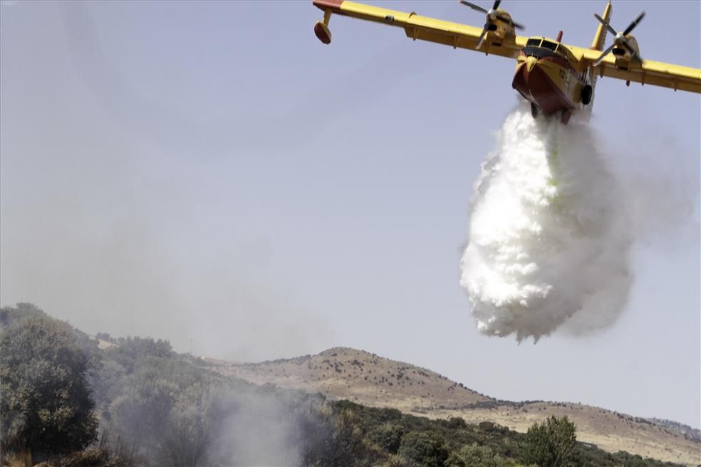 Incendio forestal en Cáceres