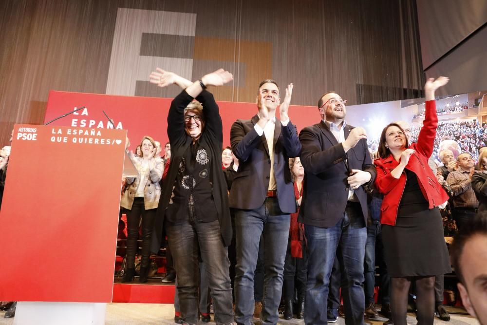 Mitín de Pedro Sánchez en Gijón