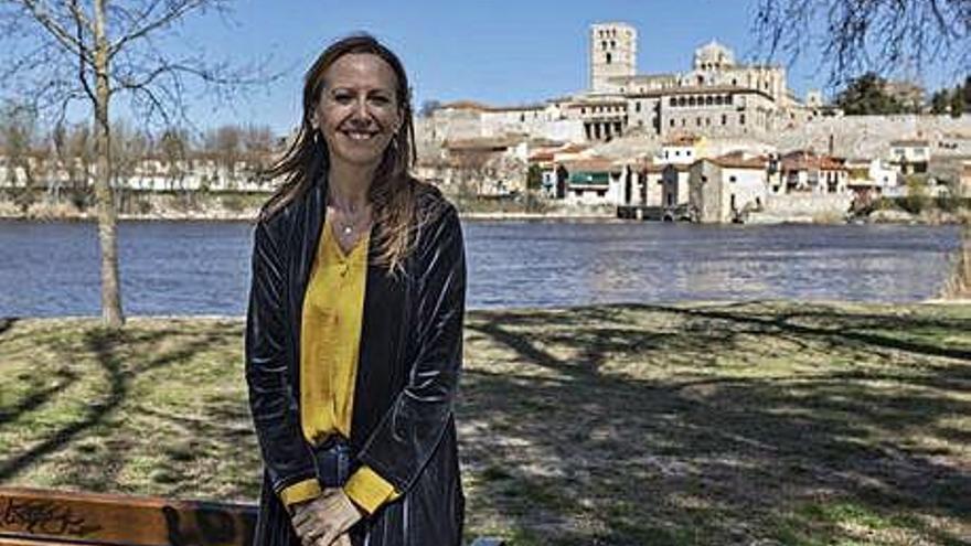 Marta González, el martes durante su estancia en Zamora.