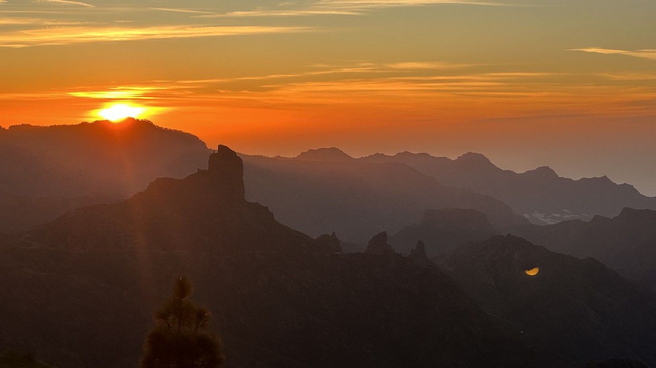 Atardecer en Navidad desde la Cruz de Tejeda