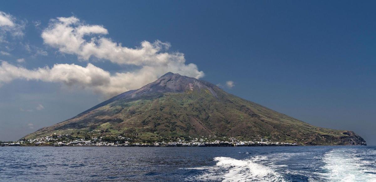 Vista de la isla Stromboli