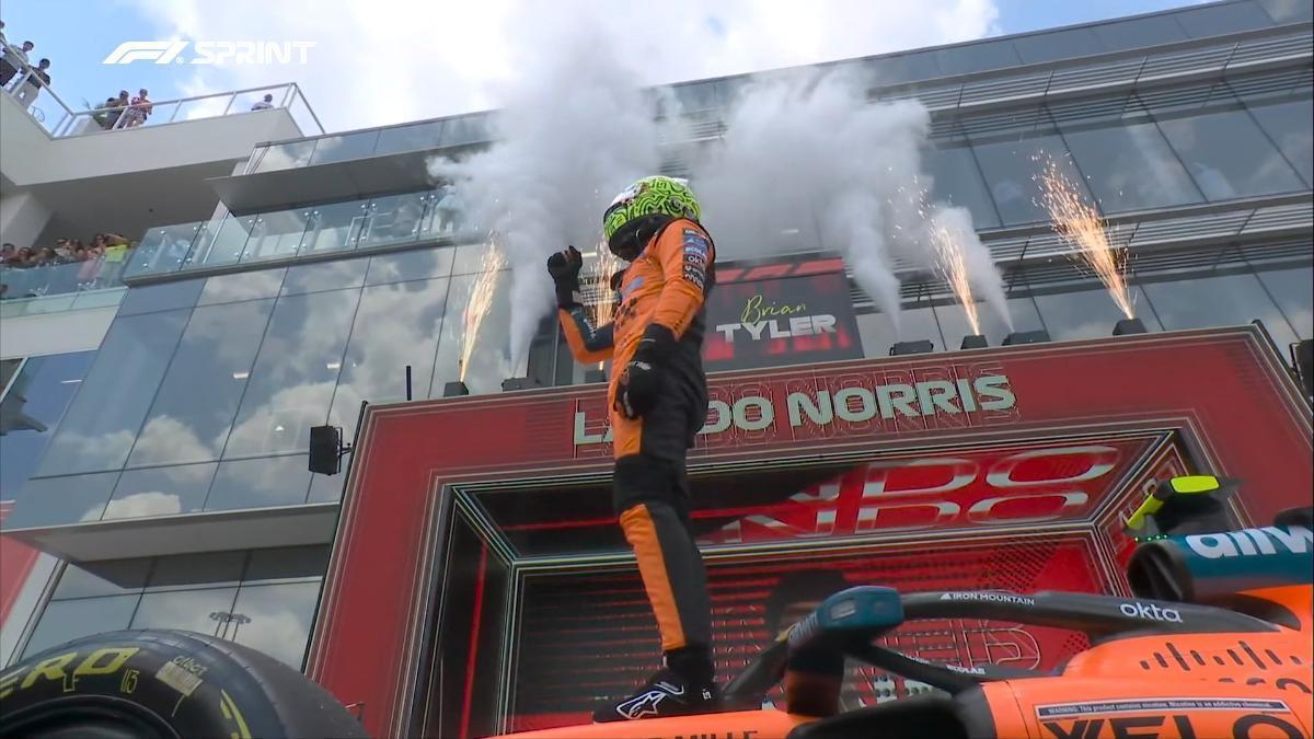 Lando Norris celebra su triunfo en Miami, el primero del año para el campeón / @F1