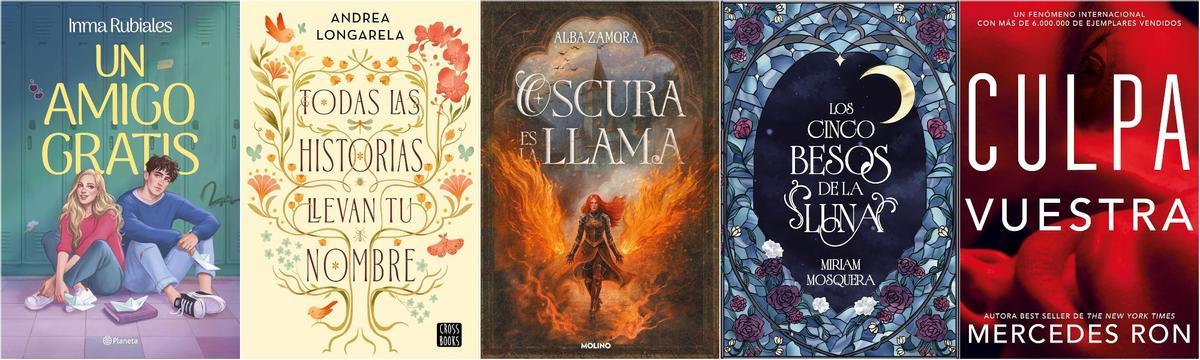 Novelas de Inma Rubiales, Andrea Longarela, Alba Zamora, Miriam Mosquera y Mercedes Ron