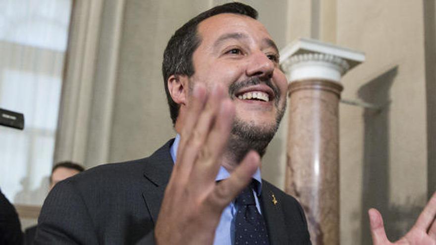 Matteo Salvini, líder de la Liga Norte, este lunes en Roma.