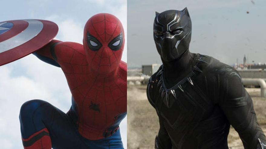 Spiderman y Capitán América, personajes de Marvel.