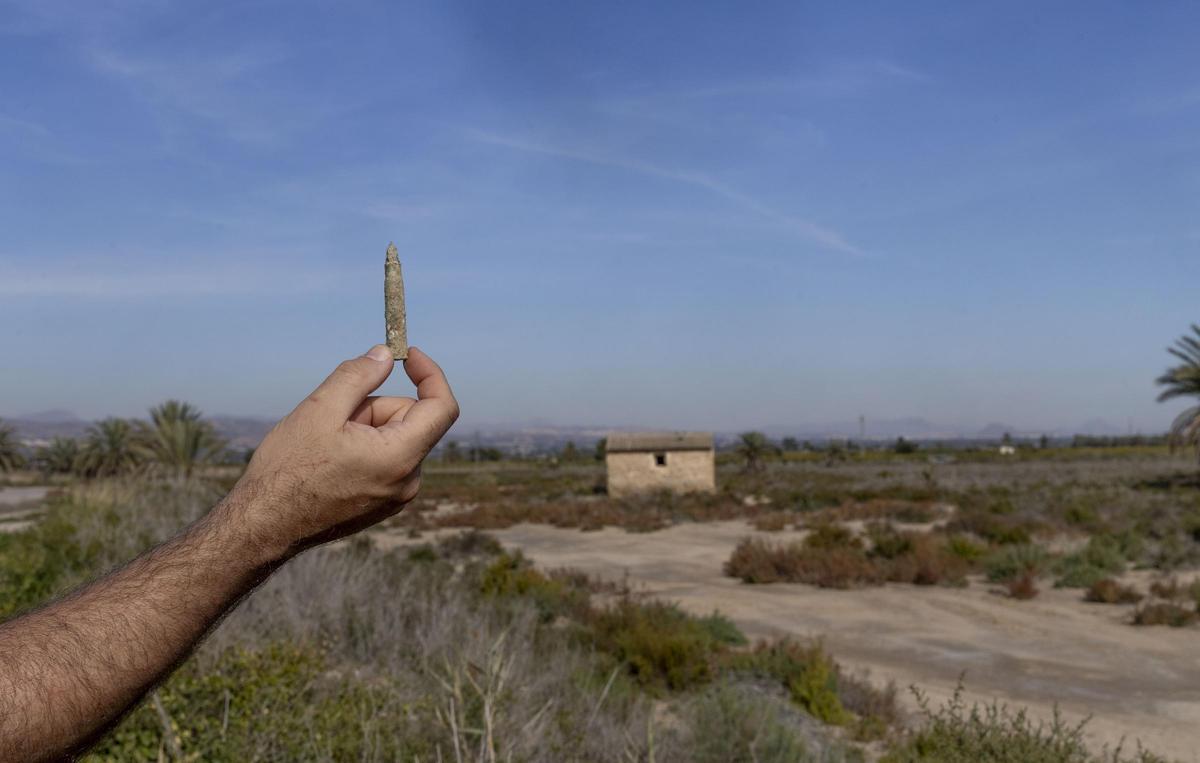 A projectile in the vicinity of the field.