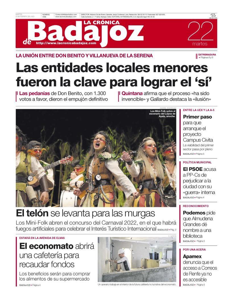 Consulta la portada correspondiente al día 22 de febrero del 2022