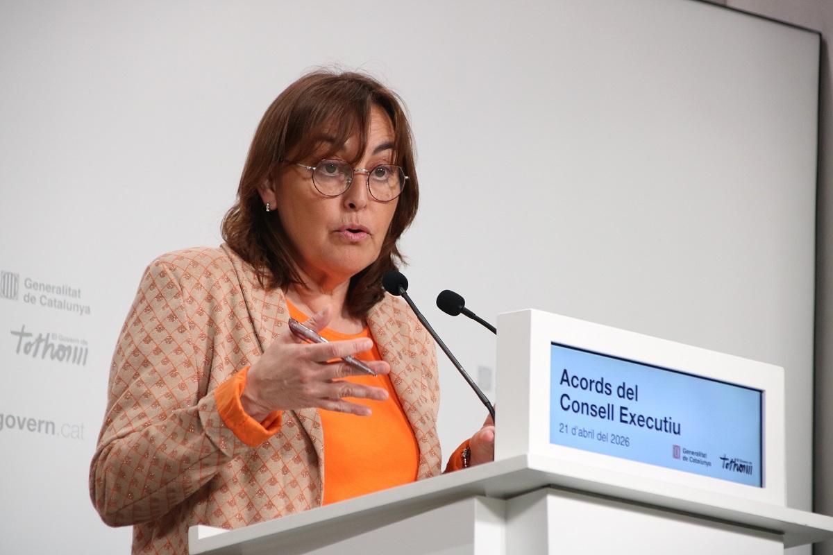 La portavoz del Govern, Sílvia Paneque, este martes en rueda de prensa