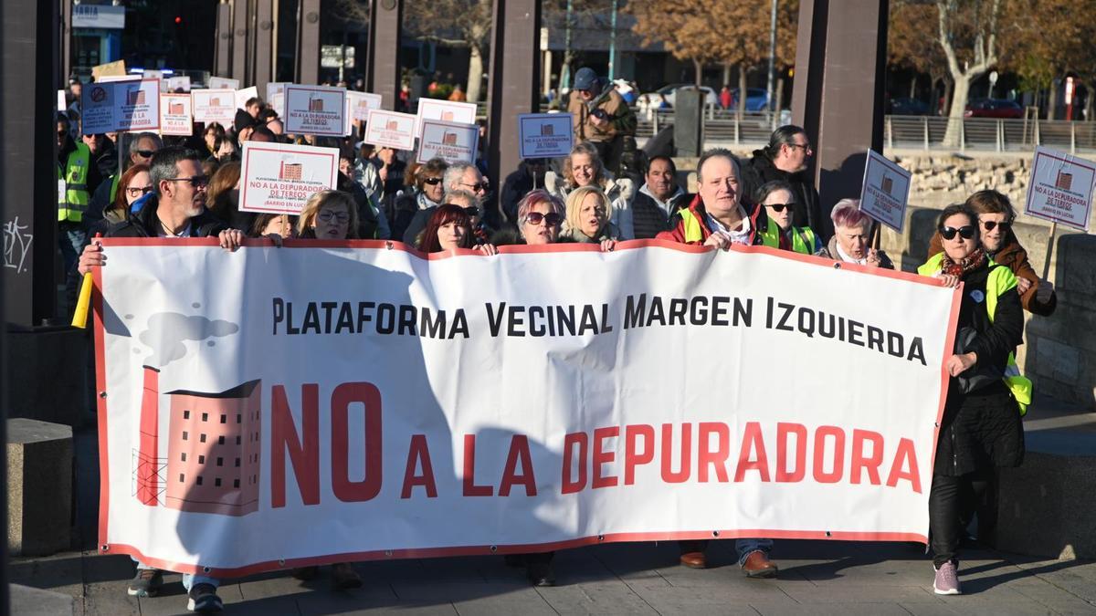 Manifestación contra la depuradora, este sábado.