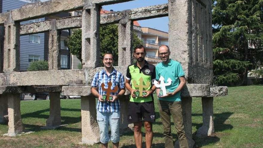 Abel Pérez, Felipe Veiga y Odilo Barreiro, en la presentación. //G. Núñez