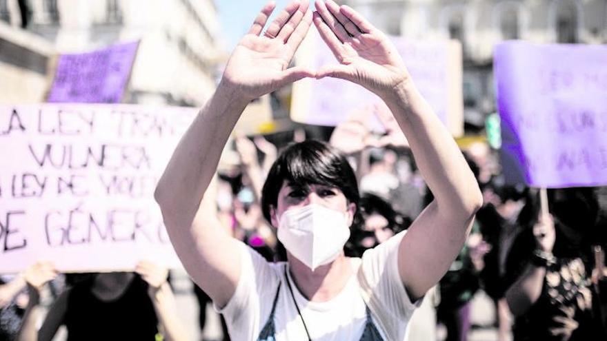 Protesta feminista en Madrid.