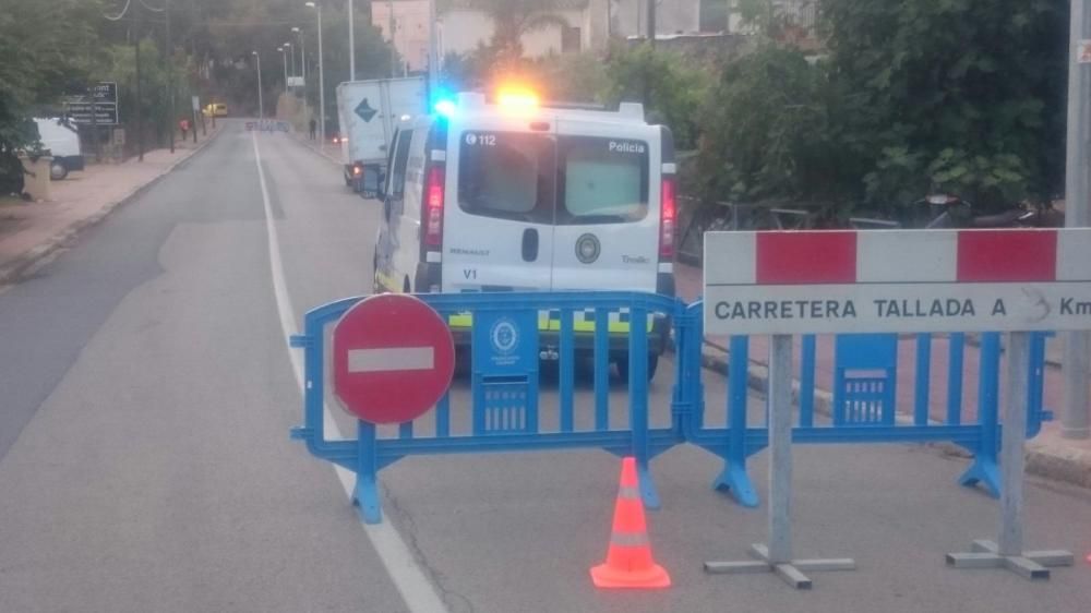 Caiguda del mur d'una nau a Calonge