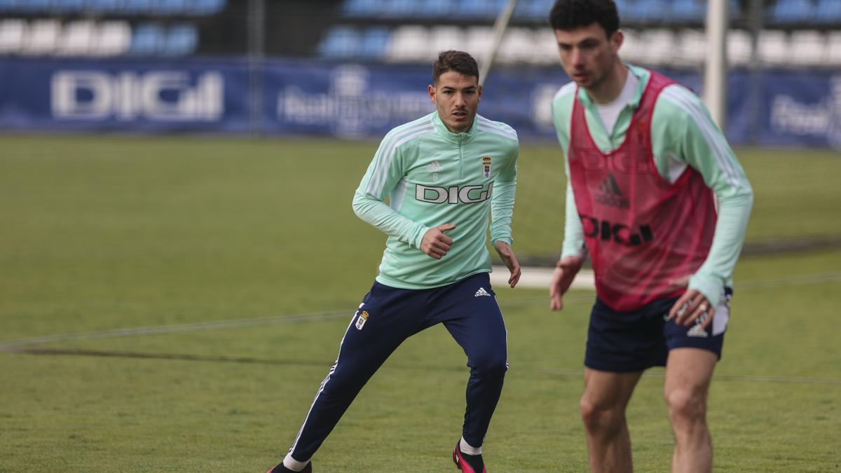 Vallejo y Borja, durante un entrenamiento