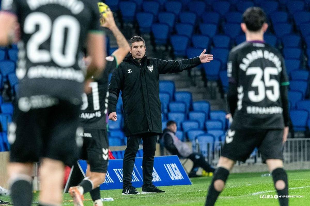 Funes, en la visita del Málaga CF a Anoeta.