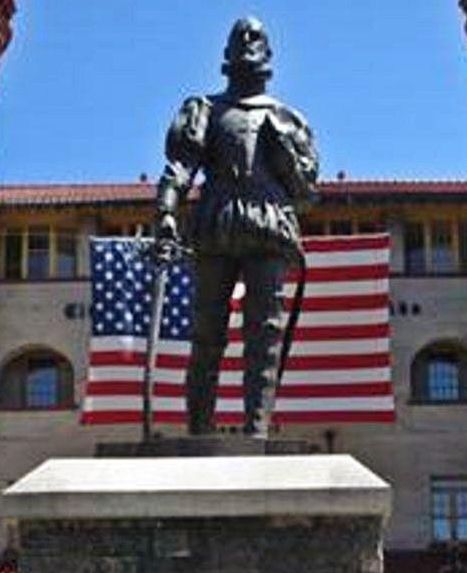 La estatua erigida a Menéndez en San Agustín de la Florida. | LNE