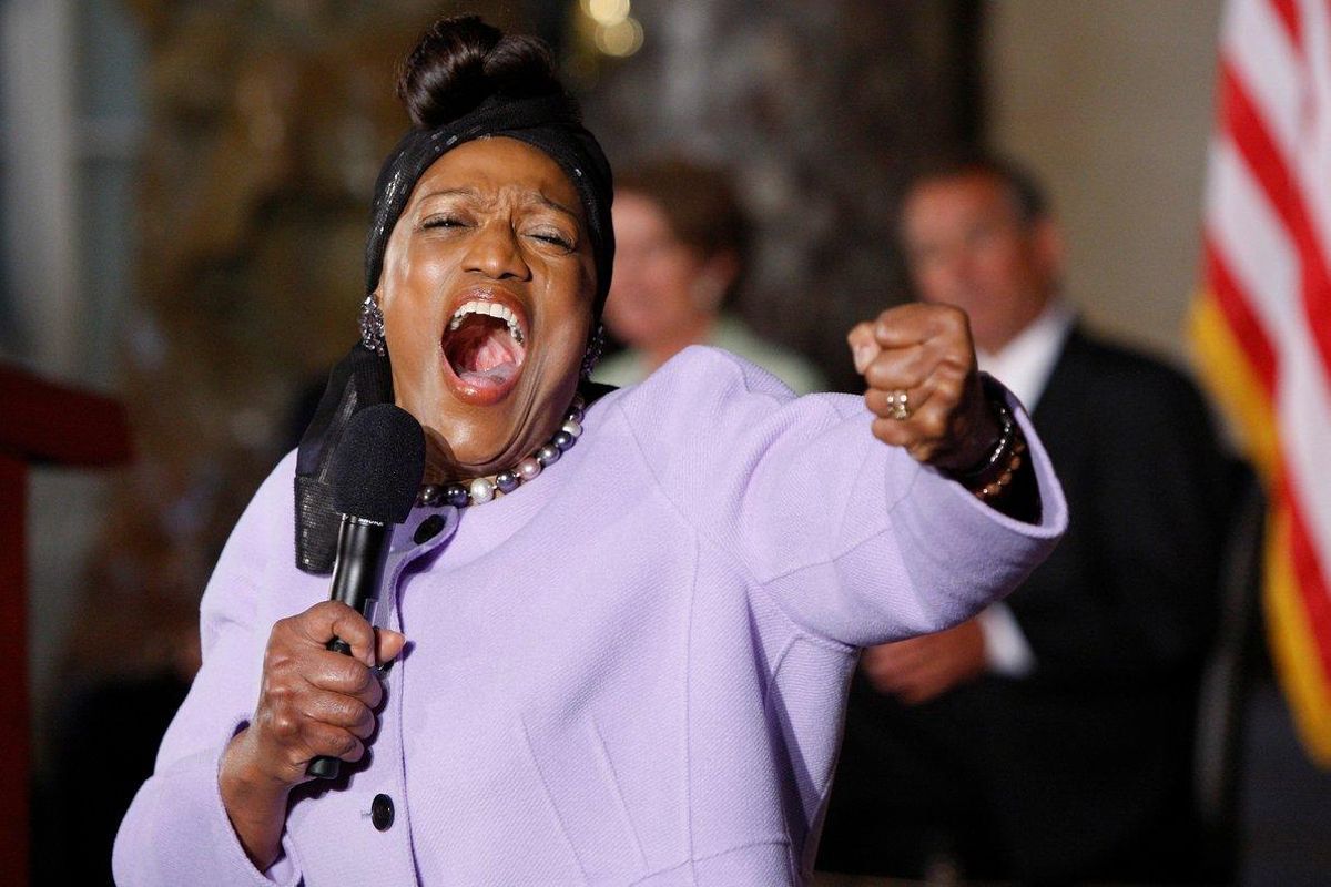 FILE PHOTO: Opera singer Jessye Norman sings He’s Got the Whole World in His Hands at a ceremony on the 50th anniversary of the March on Washington for Jobs and Freedom at the U.S. Capitol in Washington, July 31, 2013. REUTERS/Jonathan Ernst/File Photo