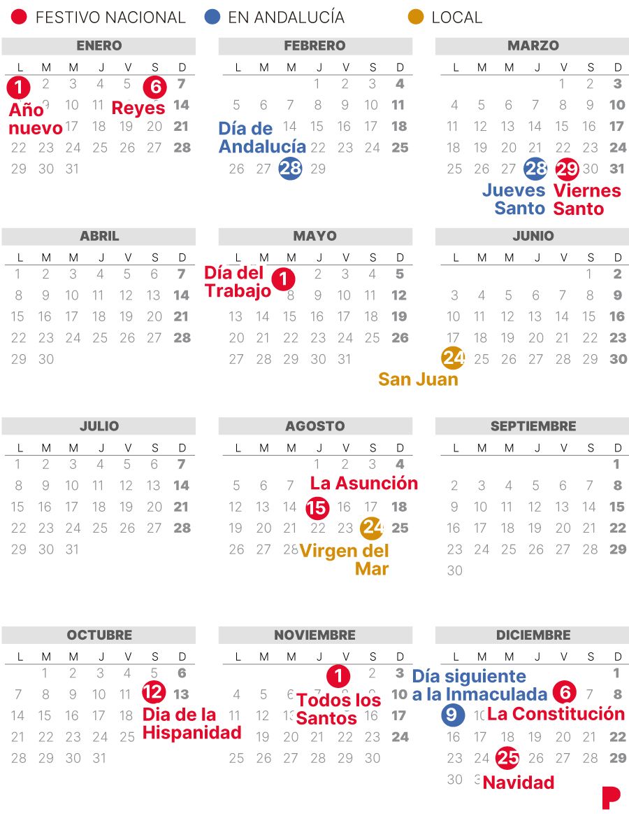 Calendario Laboral Almería 2024