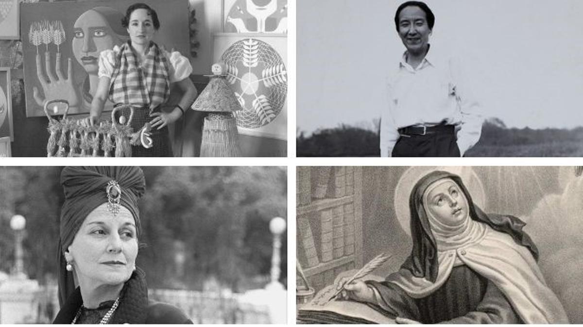 Maruja Mallo, Nadine Huang, Tortola Valencia y Teresa de Jesús.