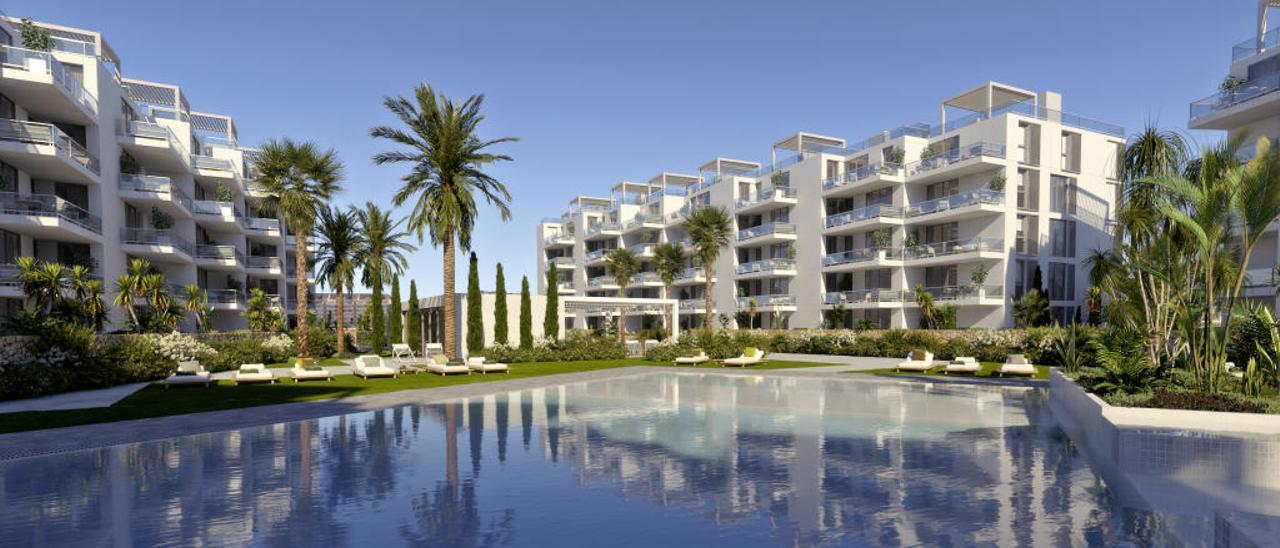 El residencial Marina Real que Aedas proyecta en Dénia.