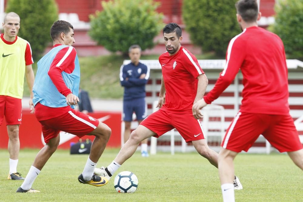 Entrenamiento del Sporting, miércoles