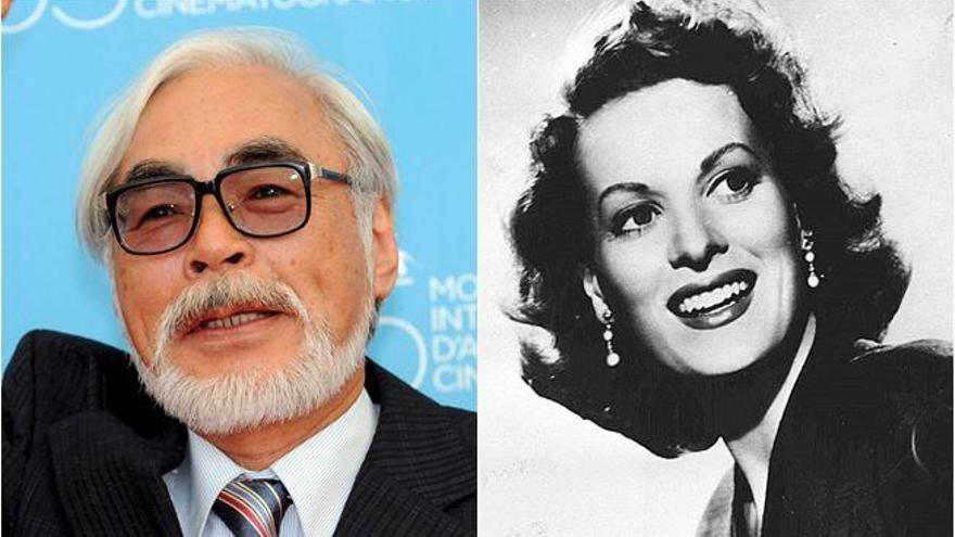 Hayao Miyazaki y Maureen O&#039;Hara.