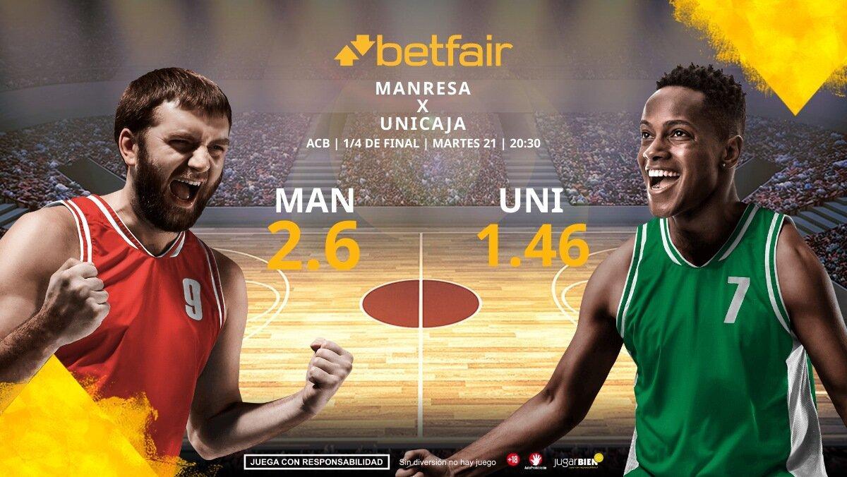 BAXI Manresa vs. Unicaja Baloncesto: horario, TV, estadísticas, cuadro y pronósticos