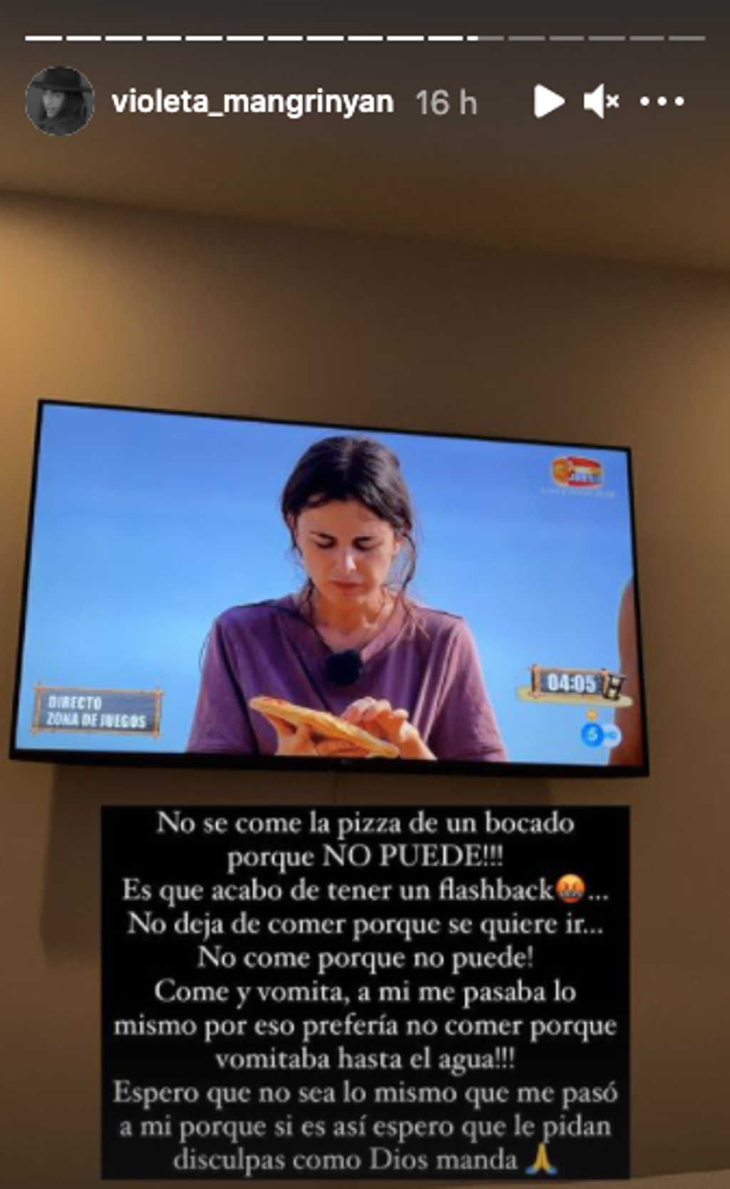 Violeta Mangriñán defiende a Alexia Rivas