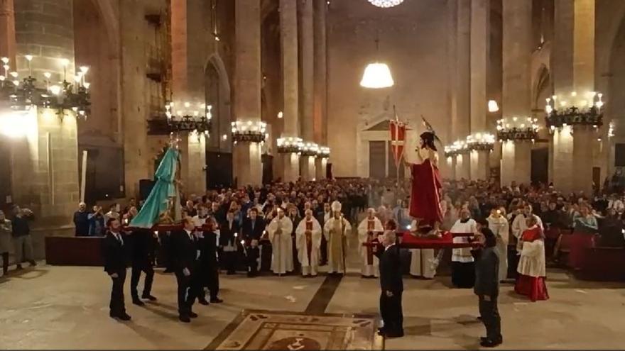 Procesión del Santo Encuentro en Palma: El obispo de Mallorca recuerda a los fieles tener presente la Resurrección de Jesucristo ante &quot;la malicia humana&quot;