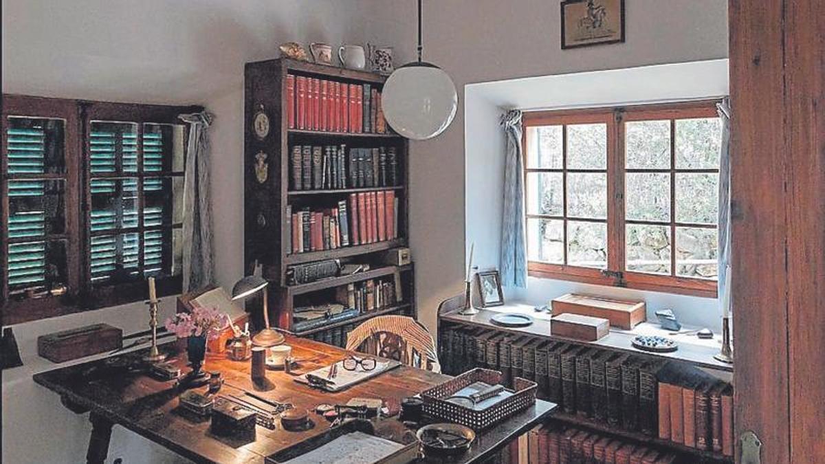 Interior de la casa de Robert Graves en Deià (Mallorca).