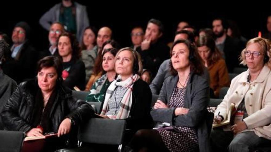 Els assistents a la conferència sobre el Giro d&#039;Itàlia.