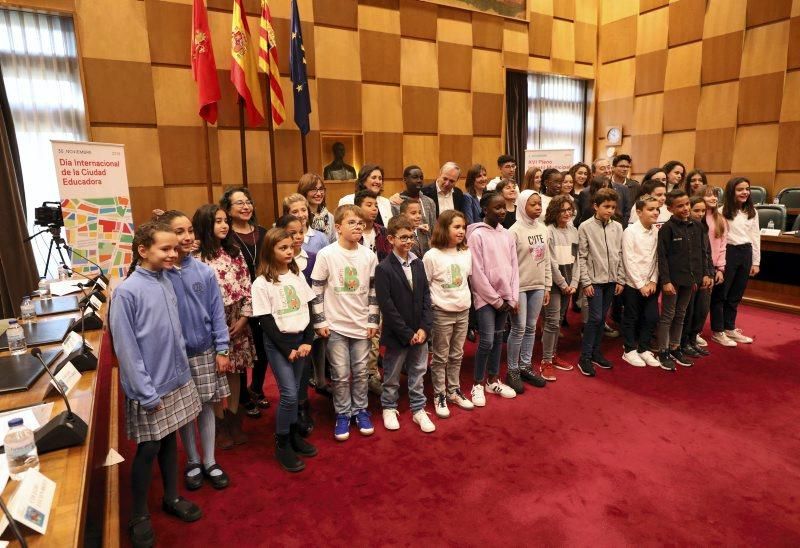 Pleno infantil del Ayuntamiento de Zaragoza