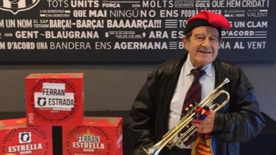 Mor Ferran Estrada, el trompetista amb barretina del Barça que sempre va voler ser president