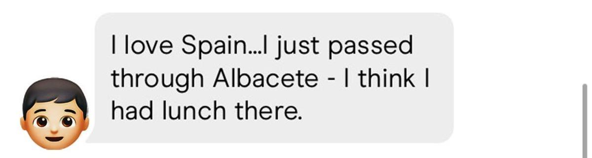 Pantallazo de Hinge conversacion
