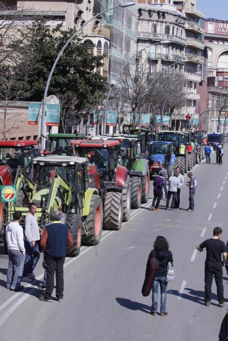 Tractorada a Girona per reclamar millores en la PAC