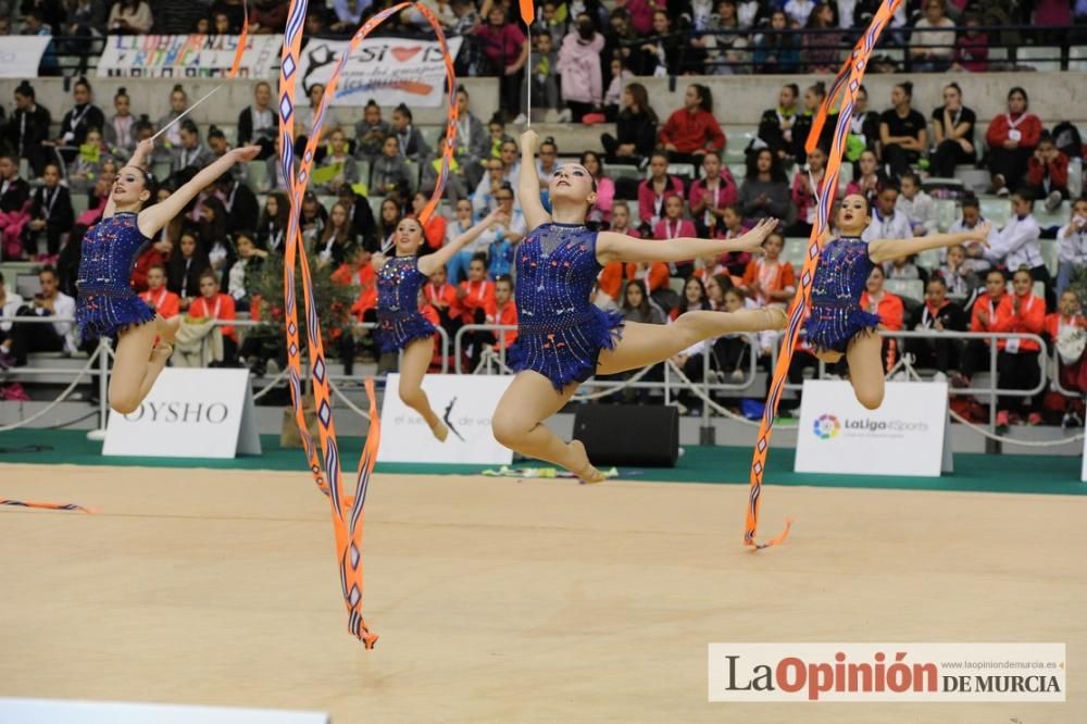 El Campeonato de España arranca en el Palacio de los Deportes con el Rítmica Pozuelo, Ruth Ritmo, Calpe, Praxis y Mabel como líderes