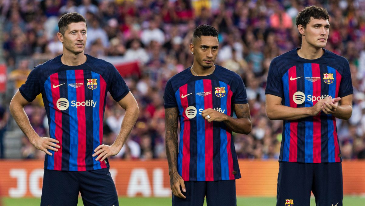 Robert Lewandowski, Raphael Dias 'Raphinha' y Andreas Christensen, fichajes de este verano del FC Barcelona, justo antes del Trofeo Joan Gamper