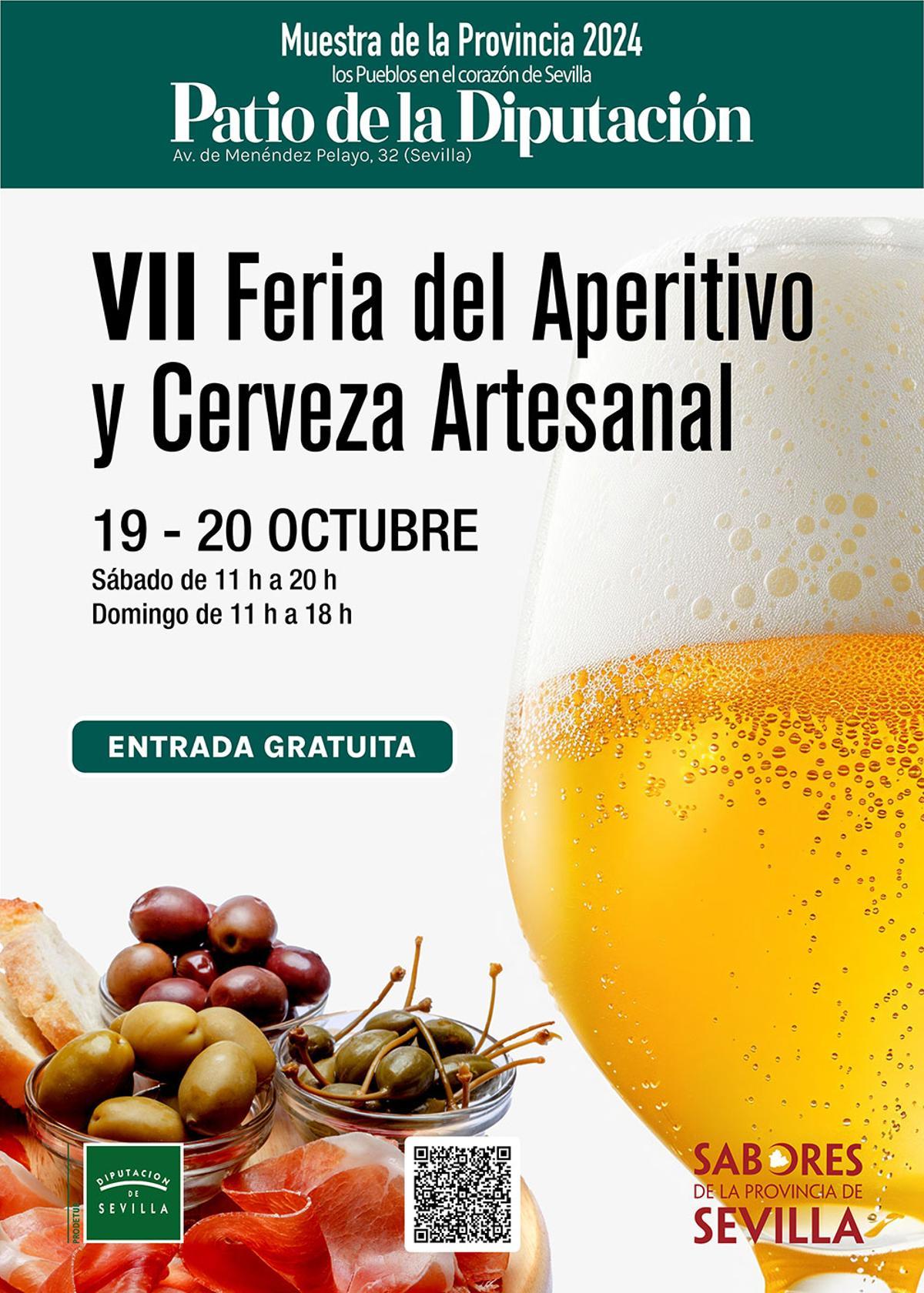 Cartel del aperitivo y la cerveza.