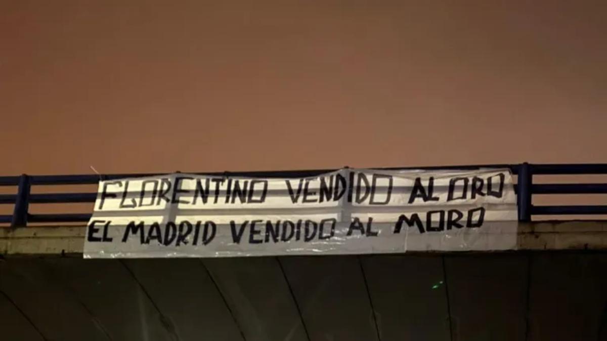 Las pancartas en contra de Florentino en Madrid