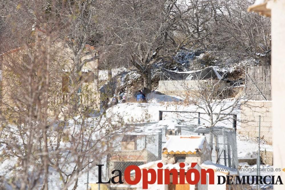 La nieve llega a las pedanías de la comarca del No