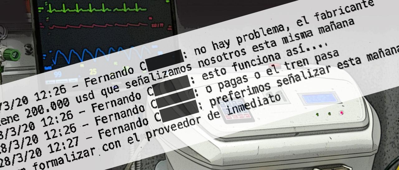 Uno de los mensajes intercambiados entre el acusado y el expresidente de la patronal aragonesa