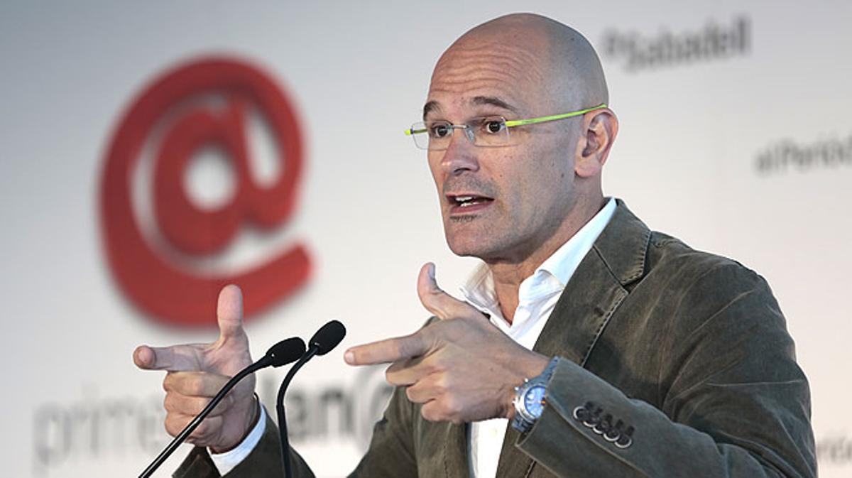 Raül Romeva, cap de llista de Junts pel Sí, és el polític que tanca el cicle de debats Primera Plana de cara a les eleccions del 27-S.