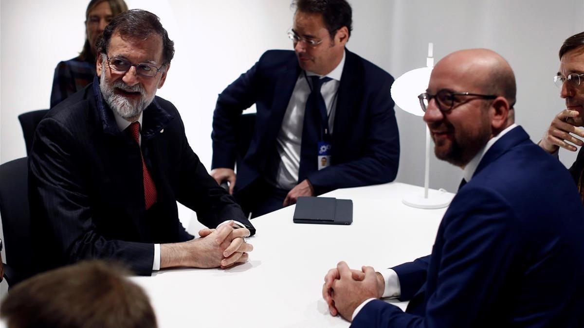 Mariano Rajoy y Charles Michel en Gotemburgo