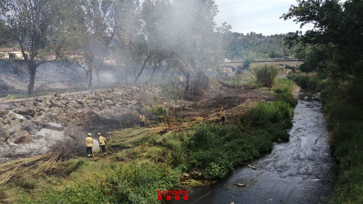 Imatge de la zona afectada per l&#039;incendi