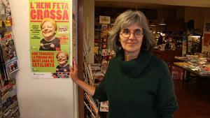 Mercè Vallvè, propietària de la llibreria Can Lletres, que ha repartit el tercer premi de la Grossa a Barcelona.